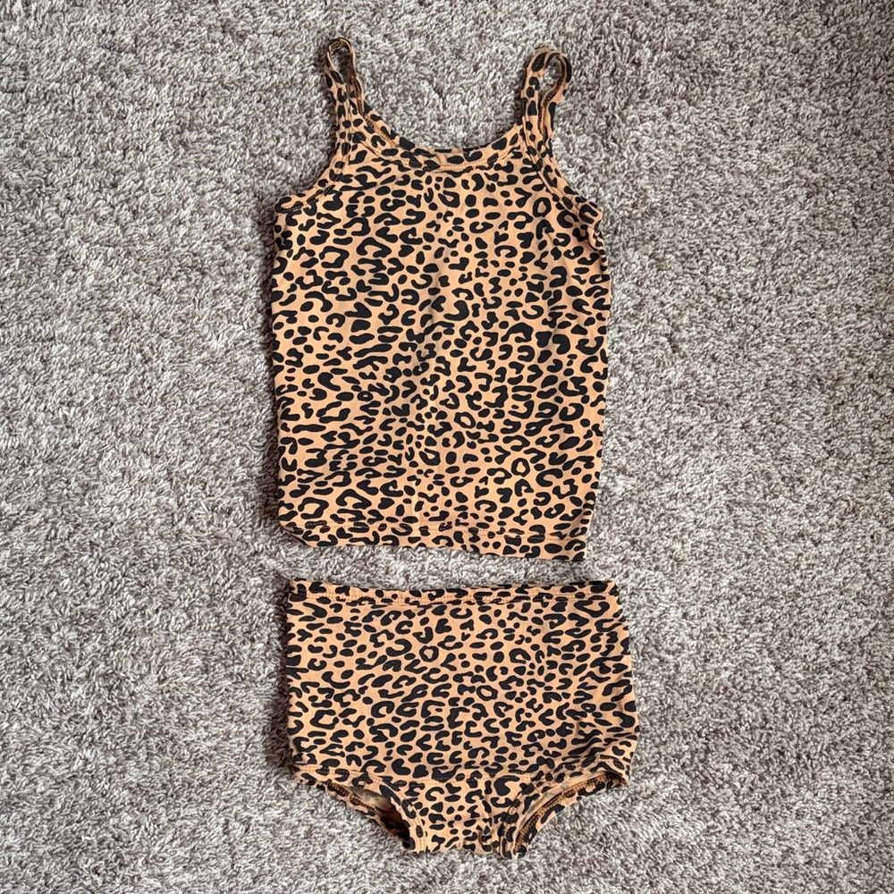 ARQ kids Leopard Print Tank Top and Shorts Set